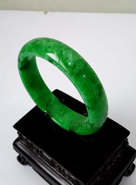 缅甸a货冰种玉器证书翡翠手镯