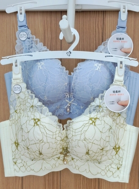 都市丽人内衣LJ41B2调整聚拢收副乳无钢圈蕾丝刺绣上薄下厚文胸