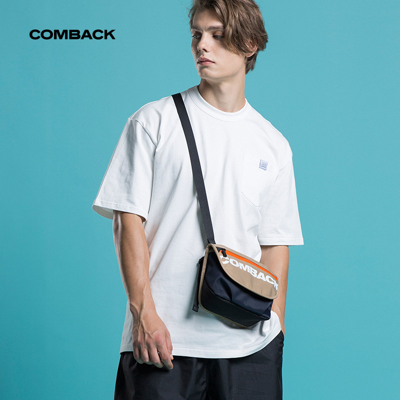 COMBACK2024新品单肩斜跨撞色运动户外休闲设计胸包斜跨包男女
