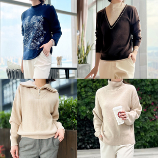 品牌加厚款 阿拉善羊绒 四款套头纯绒 品牌样衣走秀款孤品