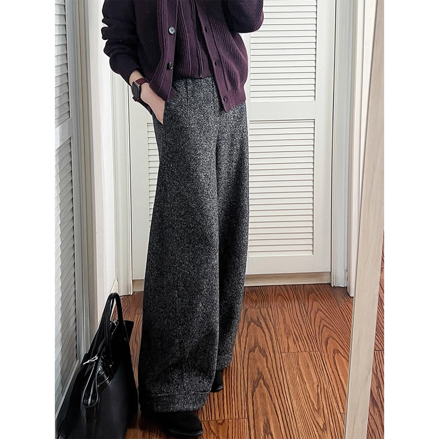 YouYoung羊毛圈圈绒小弯刀裤