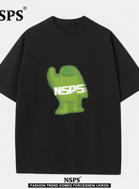 NSPS官方联名|奥特莱斯|特大码300斤男女装潮牌夏时尚流行短袖t恤