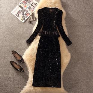 黑色赫本风半身裙两件套装 高级感端庄大气轻熟法式 女 新款 2026秋季