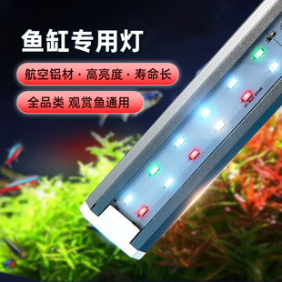 鱼缸灯小型led防水专用照明增色增艳氛围全光谱爆水草溪流缸顶灯