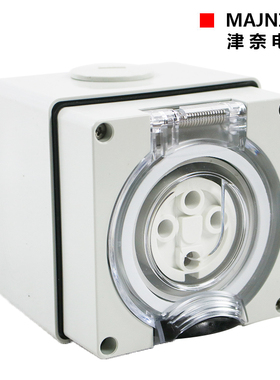 防水新款其他海外地区3防雨防尘4孔明装56SO432工业室外电源插座