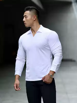 EVENSO Buckless stretch POLO long sleeve breathable comfortable business shirt quick-dry sweating base sports T-shirt