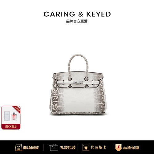 喜马拉雅渐变鳄鱼纹大容量手提包