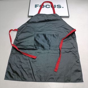 满30元包邮黑色红绳涤棉围裙清洁工作服罩衣Z