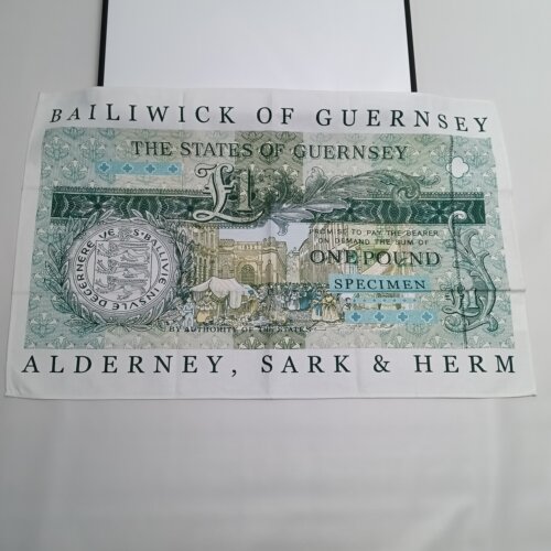 [挂布]tea towel茶巾Bailiwick of Guernsey 根西岛1镑纸币样式