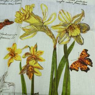 出外单伴手礼茶巾餐巾装饰布花蝴蝶昆虫亚麻装饰布挂布拍照背景布