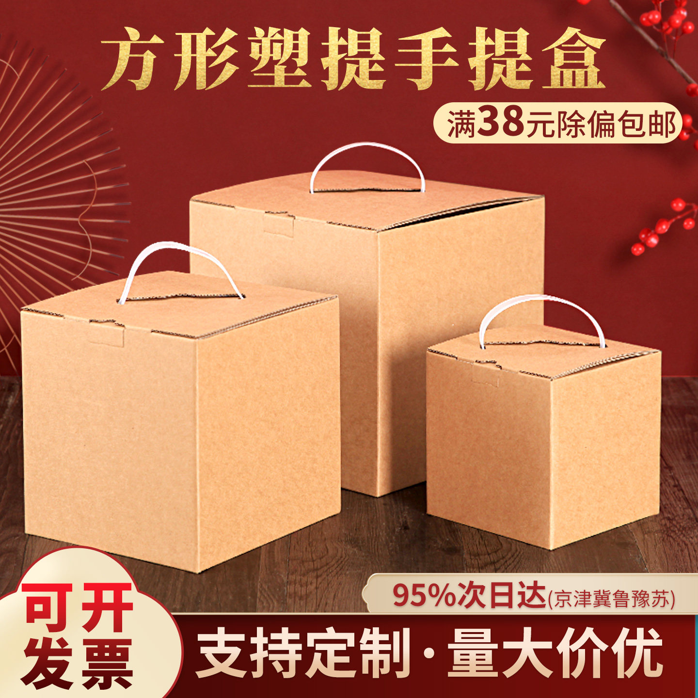 牛皮瓦楞纸包装盒正方体空白盒子简约纯色陶瓷茶具工艺品纸盒方形