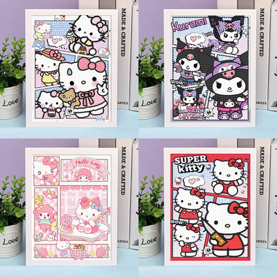 HelloKitty卡通钻石画手工DIY