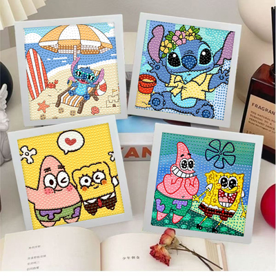 海绵宝宝派大星钻石贴画手工diy