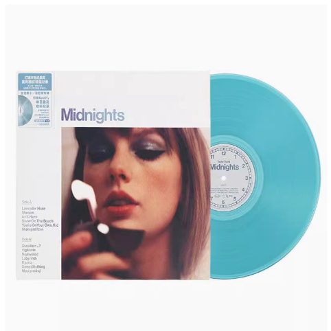 泰勒斯威夫特Taylor Swift 午夜 Midnights 月石蓝彩胶LP黑胶唱片