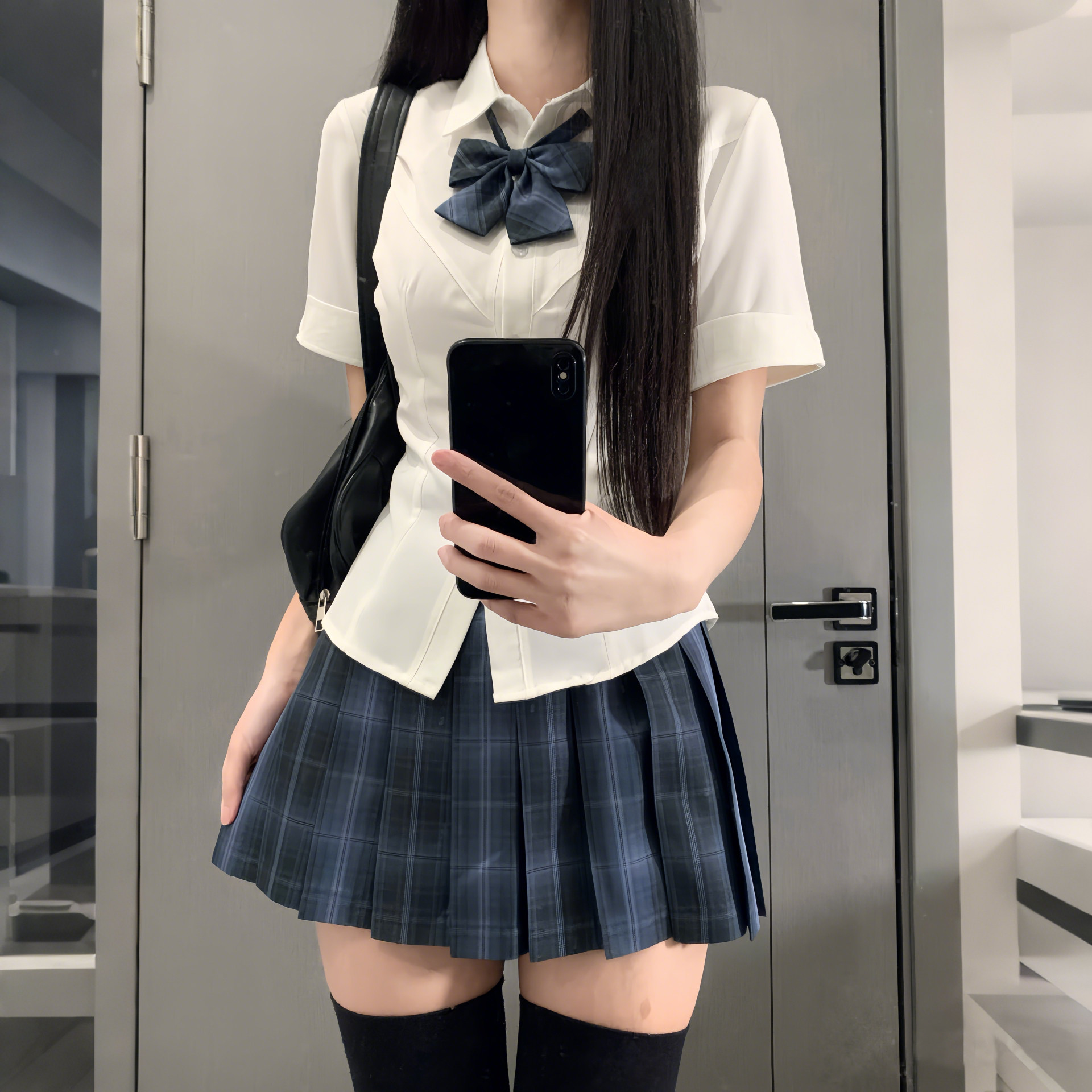 妙氏JK格裙制服V领衬衫原创日系学院风学生格裙正版全套定制领结