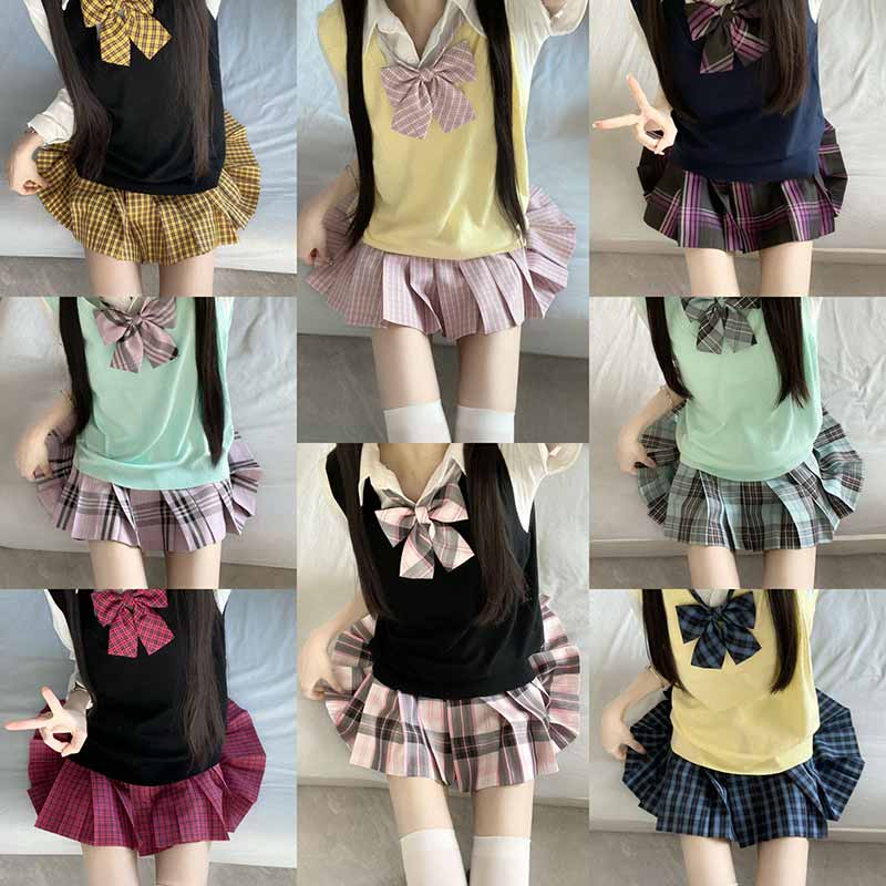 妙氏JK原创套装格裙衬衫