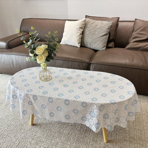 椭圆形2024新款免洗桌布ins风