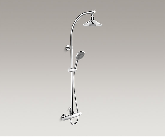 科勒 K-99106T-7-CP 沁雨双花洒淋浴柱-8寸音乐魔雨花洒 特价