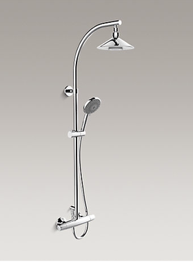 科勒 K-99106T-7-CP 沁雨双花洒淋浴柱-8寸音乐魔雨花洒 特价