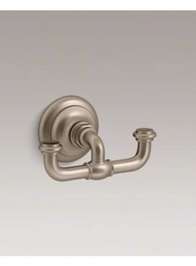 KOHLER/科勒洁具卫浴 雅蒂诗浴室打孔全铜双衣钩 K-72572-BV 特价