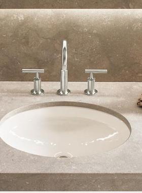 科勒肯梵思进口铸铁台下台盆K-2874T-0