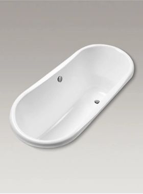 KOHLER科勒 索菲椭圆形亚克力1.66米嵌入式浴缸K-11137T-0