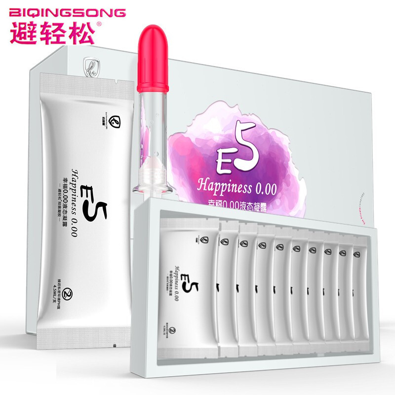 避轻松新升级女用E5液态凝露女性房事安全情趣护理膜栓纸液薄膜套