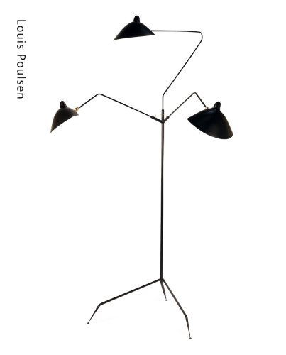 法国 Editions Serge Mouille Standing lamp 3 arms 落地灯