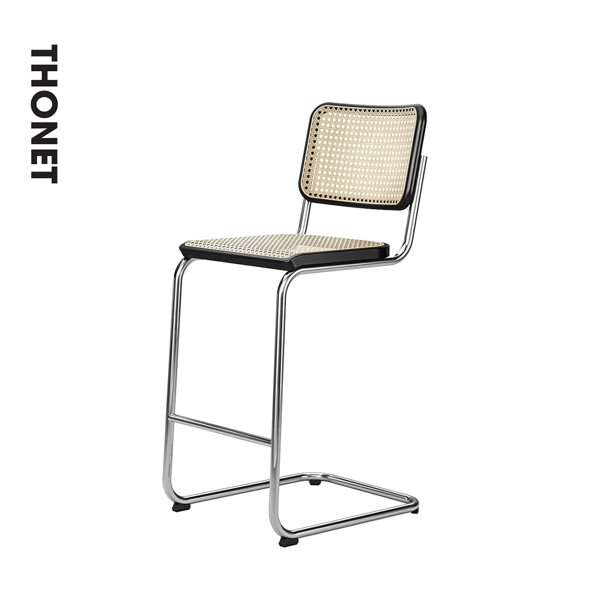 德国 Thonet S32 悬臂椅吧台椅 Marcel Breuer 包豪斯 经典