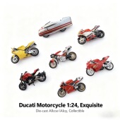 124杜卡迪摩托车模型仿真合金机车模型男孩玩具收藏摆件