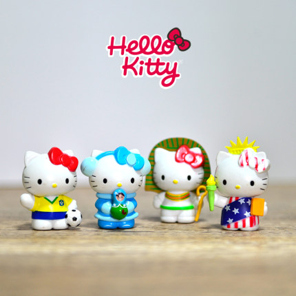 KT猫 屈臣氏限定中古玩具 hello Kitty环游世界人偶收藏模型摆件