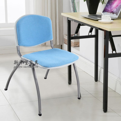 四脚会议椅培训椅单人塑料凳塑钢椅家居椅靠背椅子加坐垫厂家直销