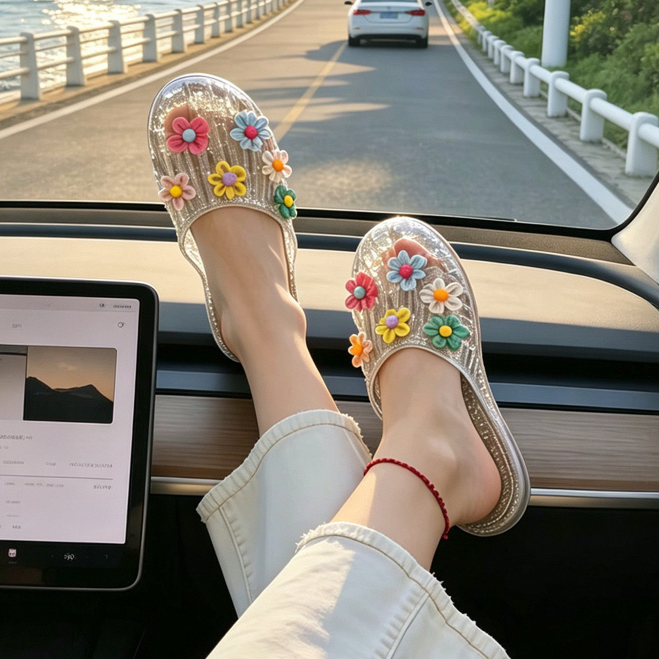 果冻鞋水晶成人夏季女外穿