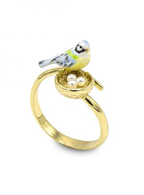 可爱山雀小鸟鹦鹉戒指