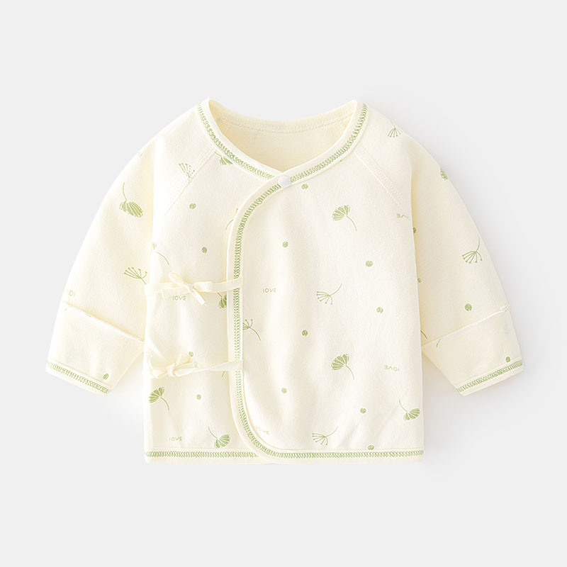 新生婴儿半背衣初生宝宝衣服a类纯棉52码秋衣单件上衣产房和尚服