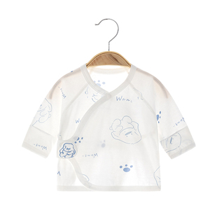 宝宝和尚服纯棉a类 新生儿上衣59码 半背衣初生婴儿衣服夏薄款 52码