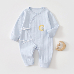 新生婴儿衣服a类纯棉初生52码宝宝连体衣0到3个月婴幼儿哈衣爬服