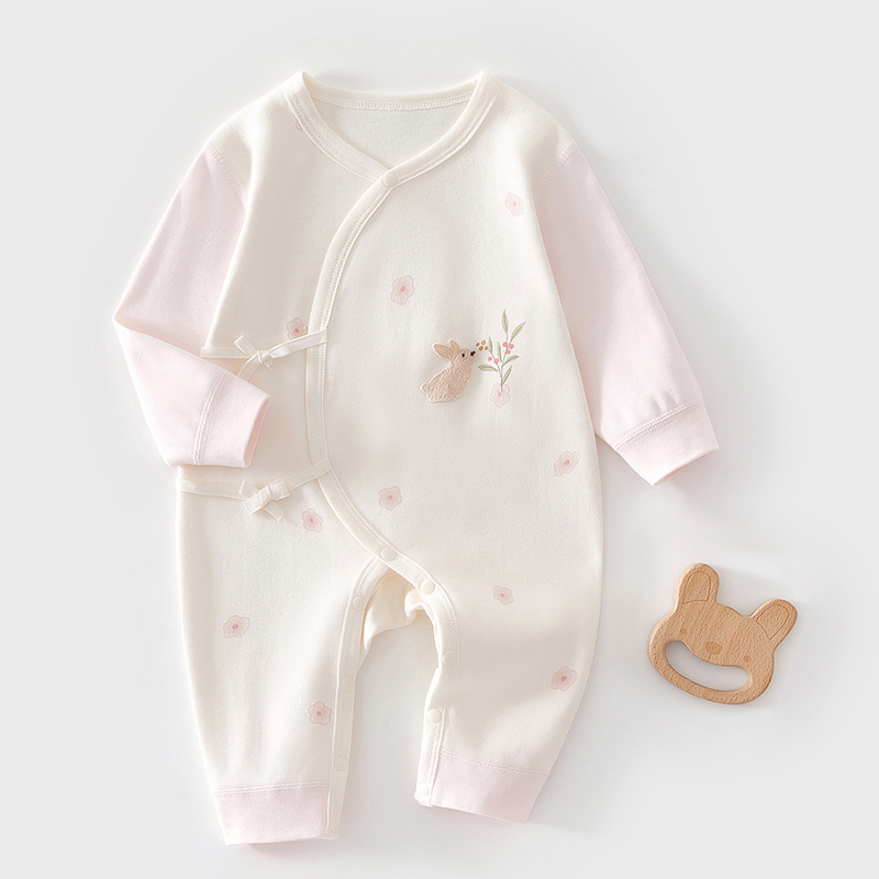 新生婴儿衣服a类纯棉春秋初生儿0到3个月男女宝宝连体衣66码哈衣