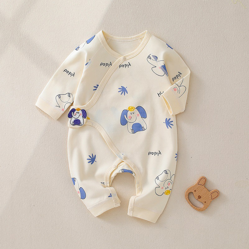 新生婴儿儿衣服a类纯棉0到3个月初生小月龄宝宝连体衣66码和尚服