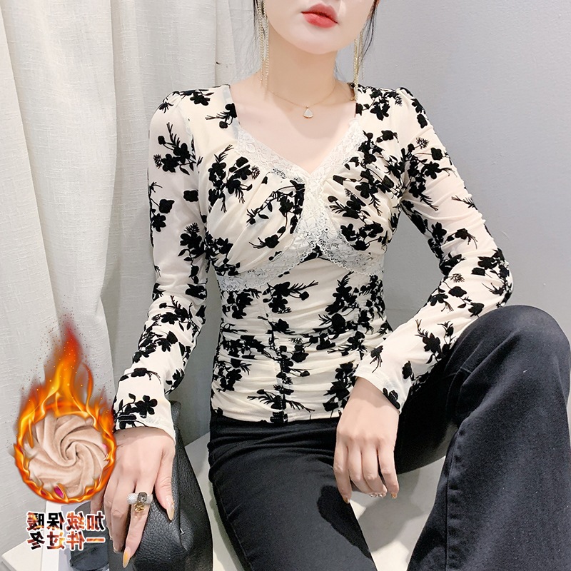 长袖公主风其他冬季网纱植绒蕾