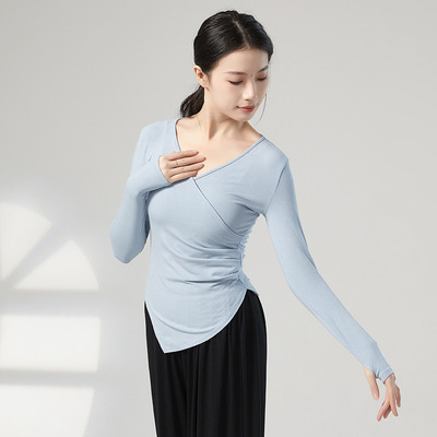 春秋成人舞蹈服现代舞练功服长袖