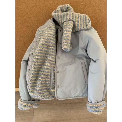 新款双面穿棉服摇粒绒韩系棉衣v