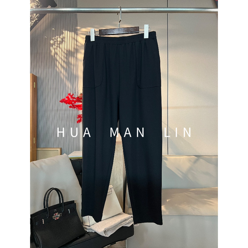 【花滿林】&lsquo;表姐能穿&rsquo;两侧口袋匹马棉含桑蚕丝小脚裤268863