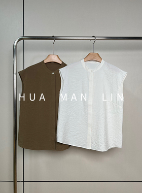 【花满林】两色小立领盖袖定制桑蚕丝上衣62522