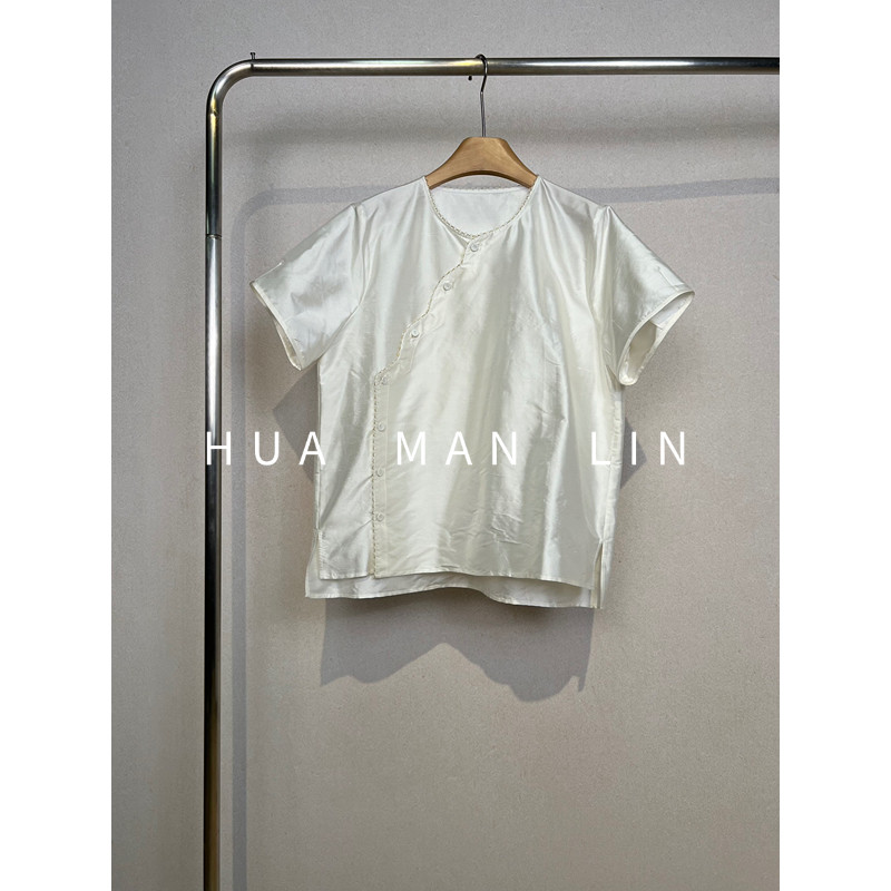 【花满林】圆领斜门襟本布包扣双宫真丝桑蚕丝上衣259328,女装/女士精品,上衣,淘宝优惠券,粉丝福利购,淘宝优惠卷