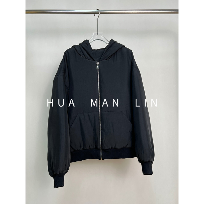 【花满林】连帽拉链束口袖口真丝桑蚕丝加厚外套259886