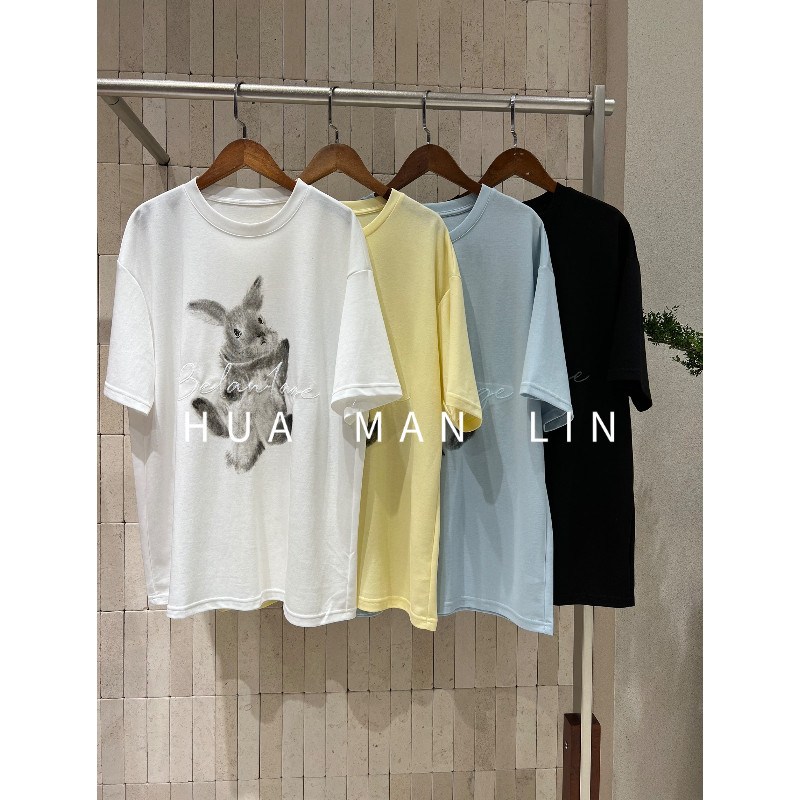 【花滿林】四色圆领小兔子印花上衣26256