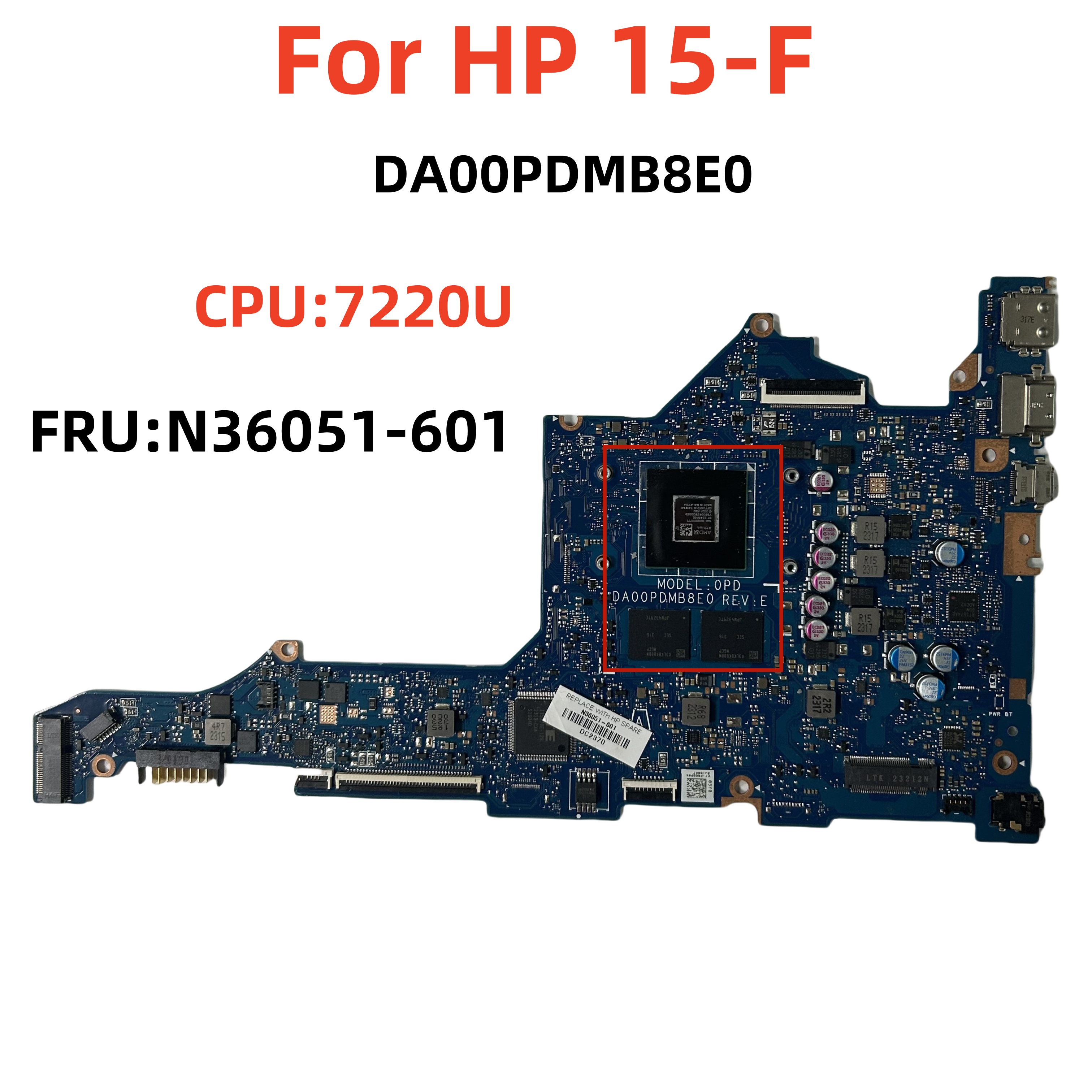 惠普 HP 15-F 主板 DA00PDMB8E0 7220U M36051-601 集成 现货