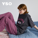 yso 休闲简约高级感可外穿家居服A 酷猫系列 睡衣女春夏棉套装