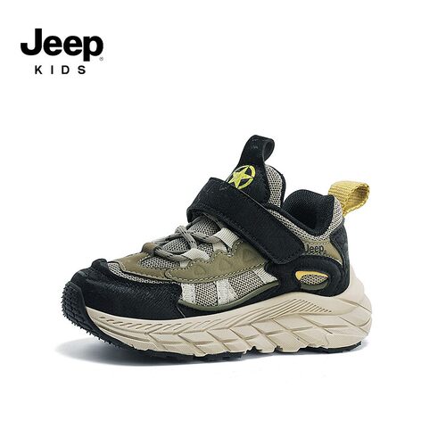 Jeep儿童运动鞋加绒秋冬季2026新款童鞋女童春秋鞋子皮面男童跑鞋